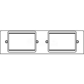 Wiremold Fpb-2rt Poke-Thru 2-Gang Plate W/(2) Mini Adapter Bezels Ortronics FPB-2RT* - Pkg Qty 20