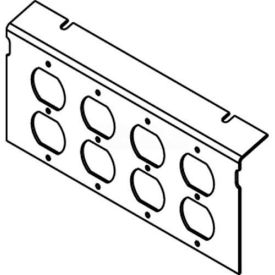 Wiremold P10105-4dp Floor Box Ac10105 Plate (4) Duplex Devices Kos P10105-4DP* - Pkg Qty 10