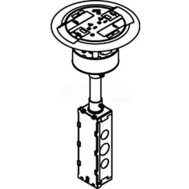 Wiremold RC3ATCGY Poke-Thru Flange & Non-Metallic Slide Holder Assembled Unit Flush Gray RC3ATCGY*
