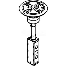 Wiremold RC7ATCAB Poke-Thru Flange & Non-Metallic Slide Holder Assembled Unit Brass RC7ATCAB*