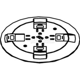 Wiremold RC9CTCAB Poke-Thru Flange & Non-Metallic Slide Holder Assembly Brass RC9CTCAB*