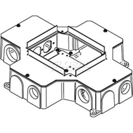 Wiremold RFB4-CI-1 Floor Box 4-Compartment Recessed Box W/2 Receptacle Brackets Cast Iron RFB4-CI-1*