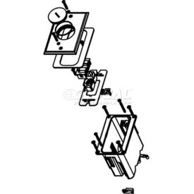 Wiremold WMFB1KS2B Floor Box 1-Gang Box Device Plate Two Openings for Comm Devices Brass Cover WMFB1KS2B*