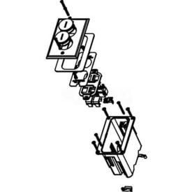 Wiremold WMFB1KS4N Floor Box 1-Gang Box 106 Bezel Four Openings For Comm Devices Nickel Cover WMFB1KS4N*