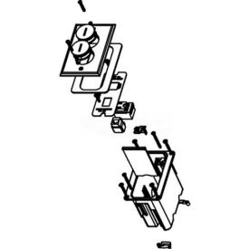 Wiremold WMFB1SRKS1N Floor Box 1-Gang Box Divider One 15A Rec One Comm Device Nickel Cover WMFB1SRKS1N*