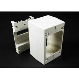 Wiremold 2344d-Wh 1-Gang Extra Deep Divided Device Box White 4-3/4