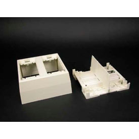 Wiremold 2344sd-2awh 2-Gang Deep Divided Device Box White 4-3/4