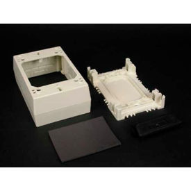 Wiremold 2348amp 1-Gang Magnetic-Back Box With Grommet Ivory 4-3/4