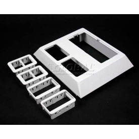 Wiremold 5007C-2RTBK Black Deep Device Plate For Ortronics 5-3/16