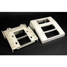 Wiremold 5450A3WH 3-Gang Offset Device Mounting Bracket and Trim Ring White 7-19/32