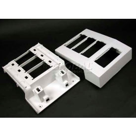 Wiremold 5550A4 4-Gang Offset Device Mounting Bracket and Trim Ring Ivory 9-5/8