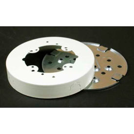 Wiremold 5738afwh Round Fan Box Solid Base White 5-1/2