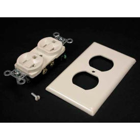 Wiremold Drp20a-V Dplx Recpt. & Plate 20a Spec Grade 5352 Series Thermoplastic Ivory DRP20A-V*