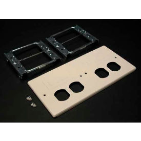 Wiremold G4047-2bbff Four-Gng Overlap Cvr. 2 Dplx Modular Furniture Openings 9-1/2