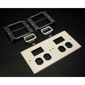 Wiremold G4047-2bbmm Four-Gng Overlapping Cover 2 Dplx 2 Active Mini Adptrs 9-1/2