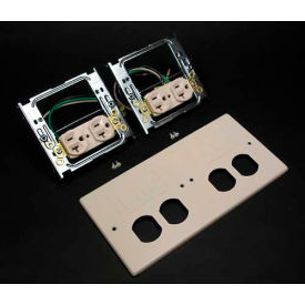 Wiremold G4047-2wwff 4-Gng Overlap Cover 2 Dplx 2 Modular Furniture Openings 9-1/2