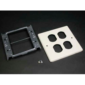 Wiremold G4047bb For 15a And 20a Duplex Receptacles Gray 5-1/8