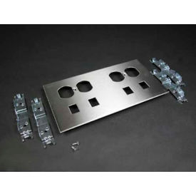 Wiremold S4046DRJ-2 Double In-Line Duplex Receptacle & Modular Jack Cover 9