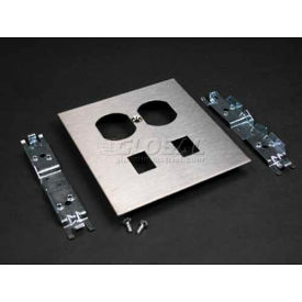 Wiremold S4046DRJ Duplex Receptacle & Modular Jack Cover 4-3/4