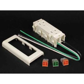 Wiremold V2427ga Receptacle W/Pigtails 15a 125v Ivory 4-1/2