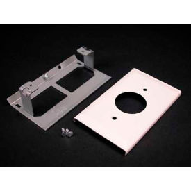 Wiremold V3027ae Single Receptacle Cover Ivory 4-1/2