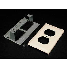 Wiremold V3043be Duplex Receptacle Cover Ivory 4-1/2