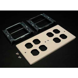 Wiremold V4047-2bbbb Four-Gang Overlapping Cover For Duplex Openings Ivory 9-1/2