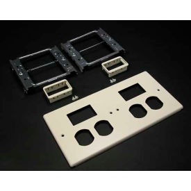 Wiremold V4047-2bbss Four-Gng Overlapping Cover 2 Dplx 2 Series Ii Mini Adptrs 9-1/2