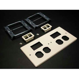 Wiremold V4047-2bbtt Four-Gng Overlapping Cover 2 Dplx 2 Tracjack Mini Adptrs 9-1/2