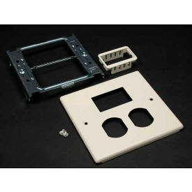 Wiremold V4047bm Two-Gang Overlapping Cover Duplex 2a Mini Adapter 5-1/8