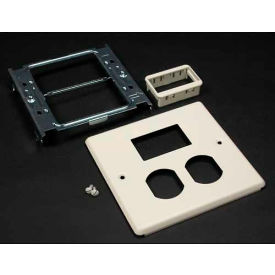 Wiremold V4047bs For 15a And 20a Dplx Recpt.. Includes Mini Adptr Bezel Ivory 5-1/8