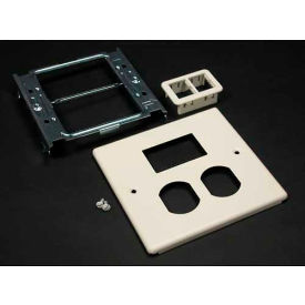 Wiremold V4047bt For 15a And 20a Dplx Recpt.. Includes Mini Adptr Bezel Ivory 5-1/8