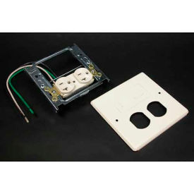 Wiremold V4047wf 2-Gng Overlap Cvr. 1-Dplx Installed Modular Furniture Opening 5-1/8