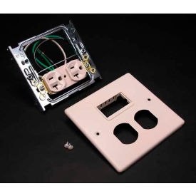 Wiremold V4047wm 2-Gng Overlapping Cover 1 Dplx Installed & Active Mini Adptr 5-1/8