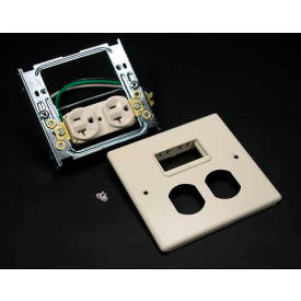 Wiremold V4047ws 2-Gng Overlapping Cover 1 Dplx Installed & Series Ii Mini Adptr 5-1/8