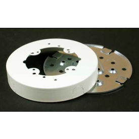 Wiremold V5738af Round Fan Box Solid Base Ivory 5-1/2