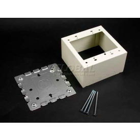 Wiremold V5744-2 2-Gang Extra Deep Switch & Receptable Box Ivory 4-3/4