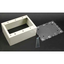 Wiremold V5744s-3 3-Gang Deep Switch & Receptacle Box Ivory 4-5/8