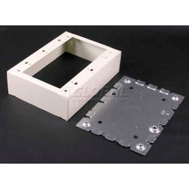 Wiremold V5748-3 3-Gang Switch & Receptacle Box Ivory 4-5/8