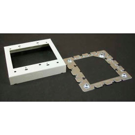 Wiremold V5751-2 2-Gang Flush Type Extension Adapter Ivory 4-3/4