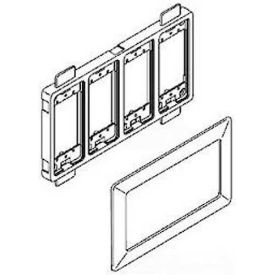 Wiremold Wsa07-4a 4-Gang Device Mounting Bracket And Trim Ring Ivory 11-1/4