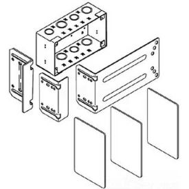 Wiremold Wsa42-4 Wallsource 4-Gang Multi Service Box Brackets & Dividers 9-3/16