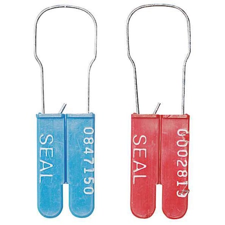 Padlock Seal, Plastic with Wire Hasp, HDPE, Yellow, PK100 MPN:6170000-6