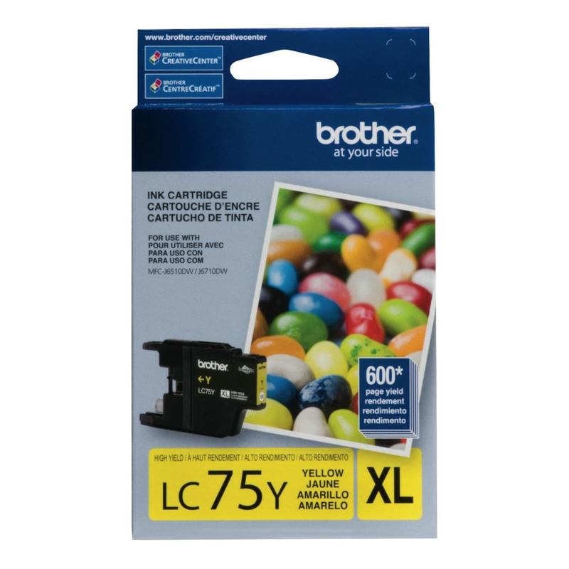 Brother LC75 Yellow High-Yield Ink Cartridge, LC75Y MPN:BRTLC75YS