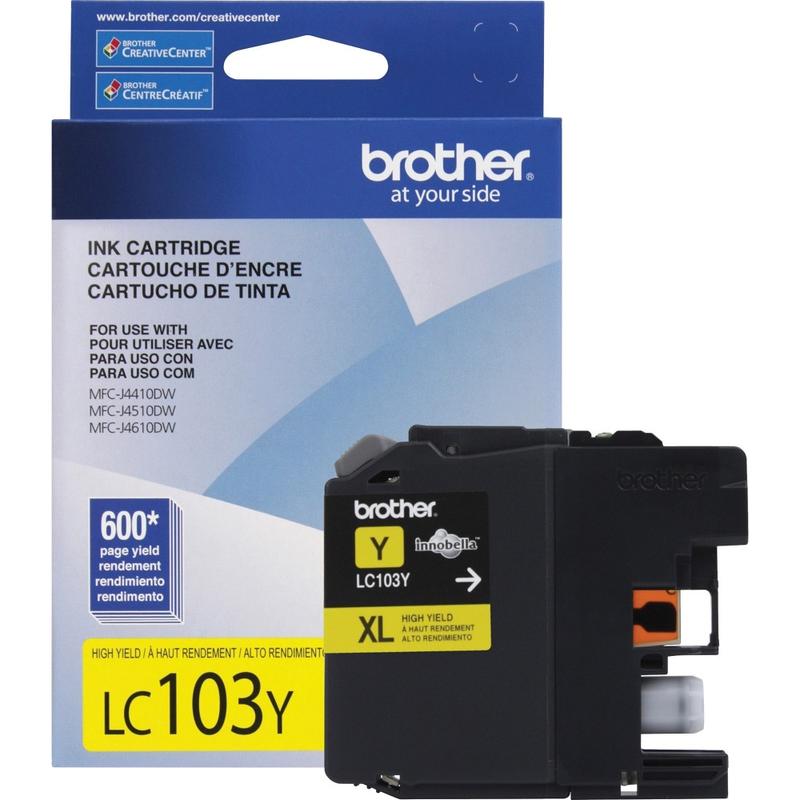 Brother LC103 Yellow High-Yield Ink Cartridge, LC103Y MPN:LC103Y