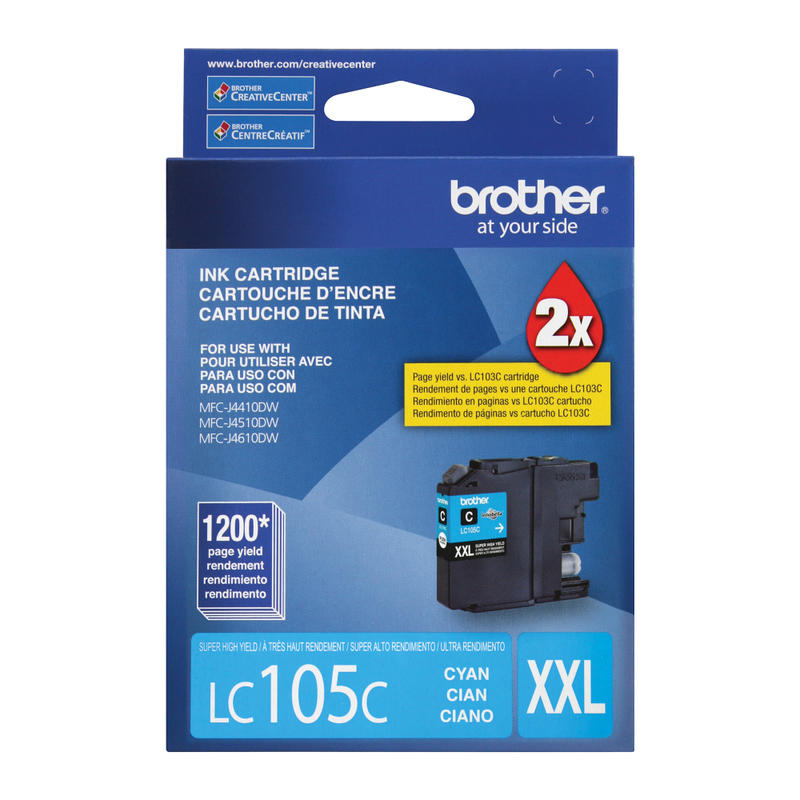 Brother LC105 Cyan High-Yield Ink Cartridge, LC105C MPN:LC105C