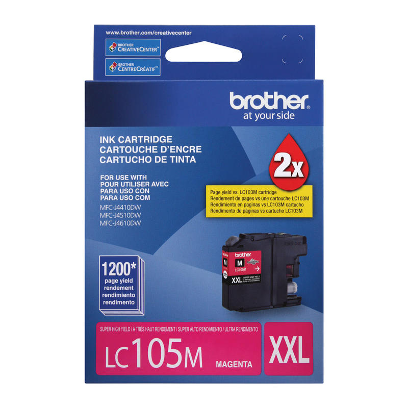 Brother LC105 Magenta High-Yield Ink Cartridge, LC105M MPN:LC105M