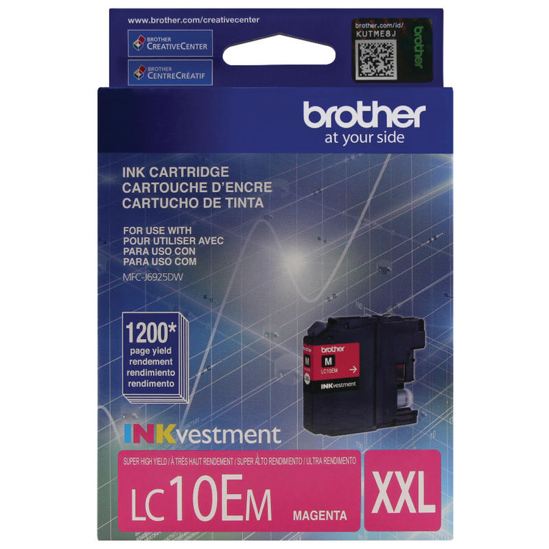 Brother LC10 Magenta High-Yield Ink Cartridge, LC10EM MPN:LC10EM