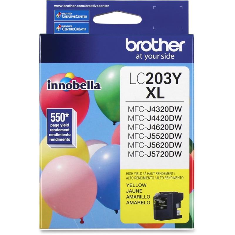Brother LC203 Yellow High-Yield Ink Cartridge, LC203Y MPN:LC203Y