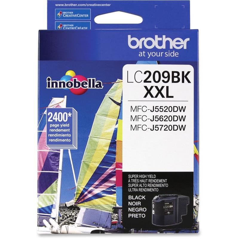 Brother Genuine LC209BK Super High Yield Black Ink Cartridge - Inkjet - Super High Yield - 2400 Pages - Black - 1 Each MPN:LC209BK